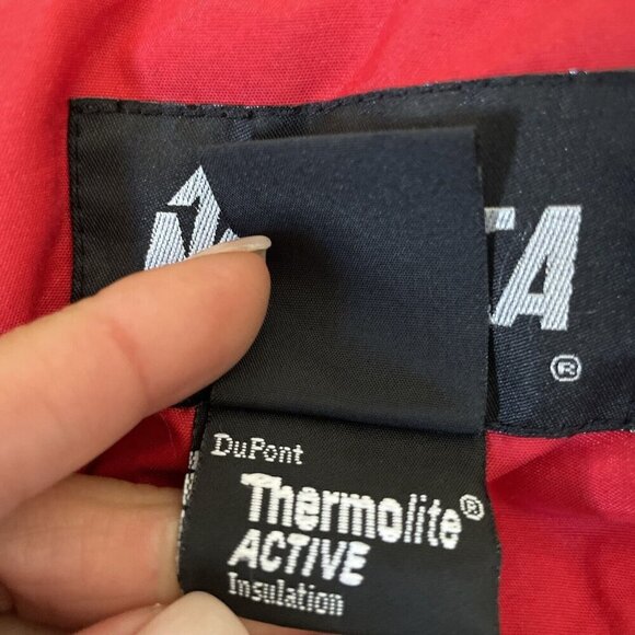 VTG Nordica Insulated Winter Ski Jacket Women's 12 Red Waterproof Thermolite - Picture 13 of 16